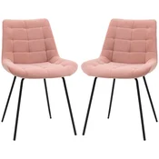 Homestar Set dveh jedilnih stolov 50x61x79 cm roza