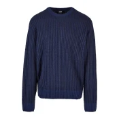 Oversized two-tone sweater navy navy