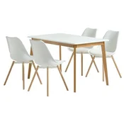 JEGIND D130 sto bela + 4 KASTRUP stolice bela