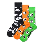 Happy Socks Nogavice Halloween zelena/oranžna/črna/bela