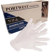 Portwest A905 ZAŠČITNE GUMIJASTO-VINILNE ROKAVICE 100 KOSOV, VELIKOSTI L