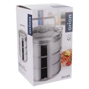shumee Jeklena 3-nadstropna posoda za kosilo 3 x 1,3 l