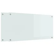 Vidaxl Zaščita za kuhinjo Bela 100 x 50 x 0,8 cm kaljeno steklo