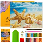 shumee Diamantno vezenje z okvirjem Diamantna slika 5D mozaik slika 30 x 40 cm OhArt!
