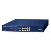 Planet MGS-6311-8P2X Layer 3, 8-Port 2.5GBASE-T 802.3at PoE + 2-Port 10GBASE-X SFP+ Managed Ethernet Switch(120W PoE budget, hardware-based Layer 3 RIPv1/v2, OSPFv2 dynamic routing, supports ERPS Ring
