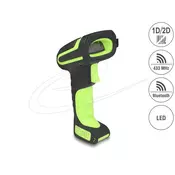 Delock Industrijski 1D in 2D bralnik črtne kode za 433 MHz ali Bluetooth z induktivno polnilno postajo, branje do 6,5 m