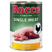 Ekonomicno pakiranje Rocco Single Meat 24 x 400 g Piletina