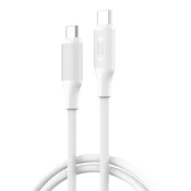 USB-C v USB-C kabel XO s PD3.0 polnjenjem 60W in prenosom podatkov - 1 m - bel