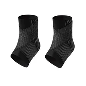 INF Športna opornica za gleženj (nadgrajen silikonski trak) Black L, (5000085290)