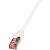 LOGILINK LogiLink CQ2091S RJ45 omrežni kabel\, Patch kabel CAT 6 S/FTP 10.00 m bela ognjevaren\, z zaščitnim zapornim zatičem 1 kos, (20418481)