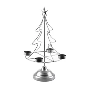 Mondex Santa Lila Svečnik Za Božično Drevo 23,5X11Xh38Cm Srebrn, (5000329582)
