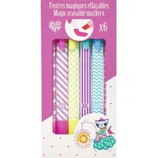 Magicni brisivi markeri Djeco Lovely Paper - 6 komada