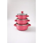Emajl set šerpi 3/1 roze boje