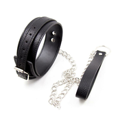 Ovratnik i povodac crni – Snake Pattern Collar