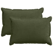Vidaxl Prevleka za blazino 2 kos HOUTEN Zelena 30 x 50 cm korduroy