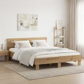 vidaXL Konstrukcija postelje Artisan hrast 135 x 190 cm Inženirski les