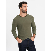 Ombre Knitted mens RELAXED FIT sweater with patterns - navy blue