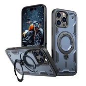 HURTEL Ovitek za iPhone 16 Pro Max Hybrid Armor z MagSafe – moder