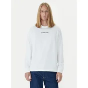 Calvin Klein Majica z dolgimi rokavi Standard Logo LV04LD232G Bela Relaxed Fit