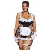 Kostum Miss Sexy Maid velike velikosti, XXXL–XXXXL