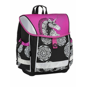 Bagmaster Šolska torba za prvošolce LIM 9 A PINK/BLACK/WHITE