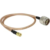 Delock WLAN antenski priključni kabel [1x N-vtič - 1x SMA-vtič] 0.40 m prozoren Delock