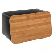 FIVE KUTIJA ZA KRUH S DASKOM ZA REZANJE MODERN 37X22.5X23.5CM METAL CRNA