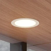 Prios LED vgradno reflektorsko svetilo Rida, belo. O 23 cm, 30W, CCT, IP44 - Kopalnica - Sodobni - bela - Aluminij