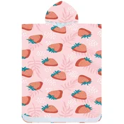 Pončo brisača STRAWBERRIES roza 80x145 cm