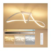 Brilagi-LED prigušiva prislonjen plafonski luster TWISTER LED/60W/230V 3000-6000K bela + daljinski upravljac