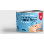 NUR DAS Mačja hrana - piščanec in losos - 200 g