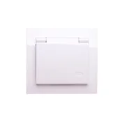 shumee Kier vtičnica, odporna proti brizganju vode, z/s prozornim pokrovom IP44, bela GPH-1WZ/00/w
