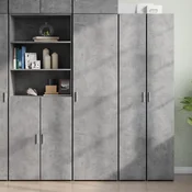 Visoka omara betonsko siva 50x42,5x185 cm inženirski les