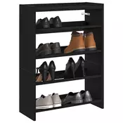 Vidaxl vidaXL Stojalo za čevlje črno 60x25x81 cm material na osnovi lesa