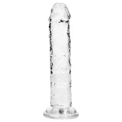 RealRock - realistični dildo z vakuumskim nastavkom (prozoren) - 12,7 cm