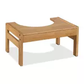 Northix WC stolček iz bambusa nedrseč ergonomski
