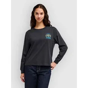 RVCA Iris Easy ženska majica z dolgimi rokavi washed black