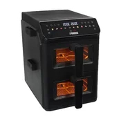 Double hot air fryer, 5.6+5.6 L, 3000W, Black - Princess