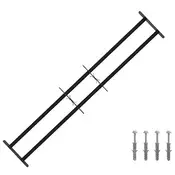vidaXL Varnostna rešetka za okna z 2 prečkami 3 pcs 93-174 cm
