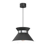 Lestenec na vrvici NORGE 1xE27/15W/230V črna/krom