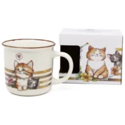 Velika porcelanasta skodelica 400 ml CAT CATS darilna škatla