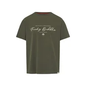 Funky Buddha Majica  temno zelena / off-bela