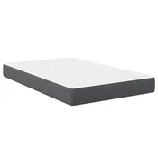 Vidaxl Vzmetnica z vzmetnico Siva 120 x 190 cm blago