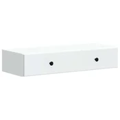 vidaXL Stenska stranska miza Bela 87,5 x 34,5 x 17 cm Inženirski les