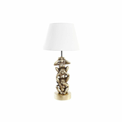 Stolna svjetiljka DKD Home Decor zlatan Bijela Kolonijalni 220 V 50 W Majmun (30 x 30 x 61 cm)