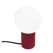 Bordo rdeča namizna svetilka s steklenim senčilom (višina 19 cm) Orbital – Sollux