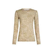 Ženska majica Icebreaker Merino 200 Oasis LS Crewe Moss Bloom AOP Cumin/Undyd/Aop  M