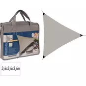 ProGarden Senčno jadro KO-C46400610 trikotnik 3,6 x 3,6 x 3,6 m sivo-rjave barve