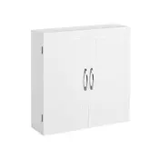 Songmics Kopalniška viseča omarica 60x18x60 cm bela