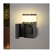 Brilagi - Spoljna zidna lampa sa SCHUKO uticnicom PILLAR 1xG9/11W/230V IP44 antracit